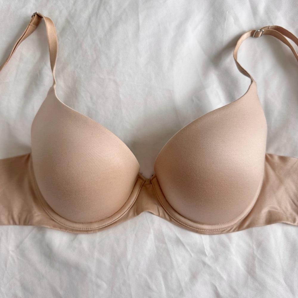 Aerie Sunnie Demi Push-up Nude Bra 34C everyday comfy basic classic padded